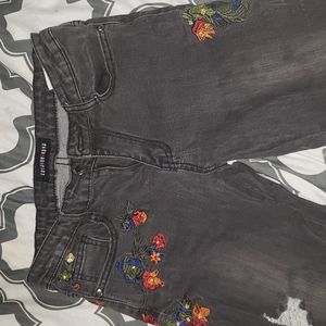 Ripped Flower Jeans